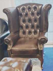 Chesterfield meble, Fotel, Elizabeth, skóra naturalna, A5