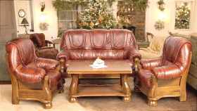 komplet skórzany VENTURA 3+1+1 – włoska skóra