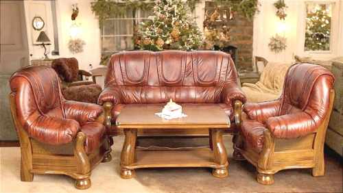 komplet skórzany VENTURA 3+1+1 – włoska skóra