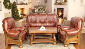 komplet skórzany VENTURA 3+1+1 – włoska skóra naturalna