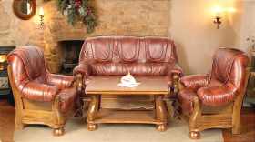 komplet skórzany VENTURA 3+1+1 – skóra naturalna