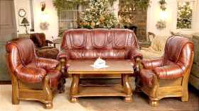 komplet zestaw VENTURA 3+1+1 – włoska skóra