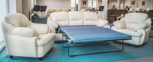 Modena Plus 3+1+1 – zestaw skórzany z funkcją spania