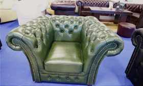 Fotel chesterfield Royal skóra naturalna włoska