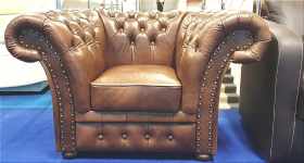 Fotel chesterfield Royal skóra naturalna włoska