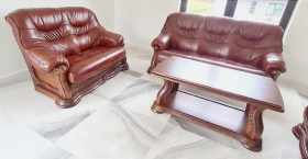 zestaw skórzany 3+2