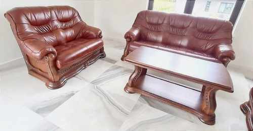 zestaw skórzany 3+2