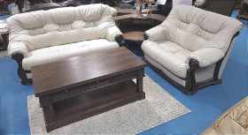 meble ze skóry Oklahoma skóra beżowa