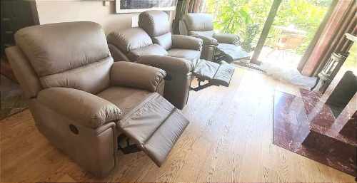 Zestaw wypoczynkowy skórzany