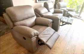 Zestaw wypoczynkowy skórzany