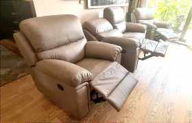 Zestaw wypoczynkowy skórzany