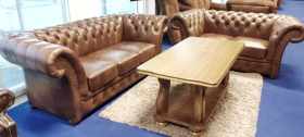 chesterfield meble skórzane