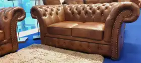 meble skórzane Chesterfield 3+2+1