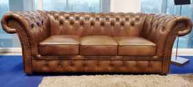 meble skórzane Chesterfield 3+2+1