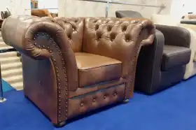 meble skórzane Chesterfield 3+2+1