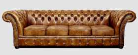 sofa chesterfield skóra naturalna