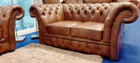 sofa chesterfield skóra