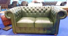 Sofa Chesterfield zielona