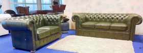 sofa chesterfield skóra