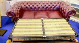 sofa chesterfield skóra