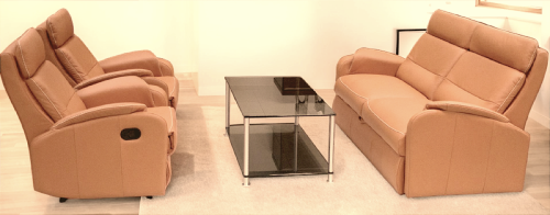 wypoczynek skórzany 3+1+1