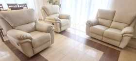 Meble skórzane zestaw 2+1+1