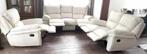 zestaw skórzany 3+1+1