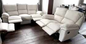 zestaw wypoczynkowy skóra