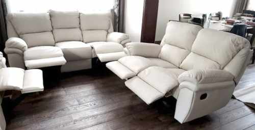 zestaw wypoczynkowy skóra