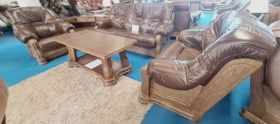meble ze skóry klasyczne 3+2+1