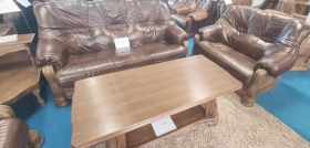 meble ze skóry klasyczne 3+2+1