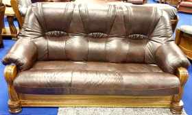 zestaw wypoczynkowy skórzany 3 1 1