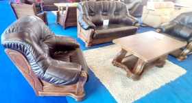 meble skórzane klasyczne 3+1+1