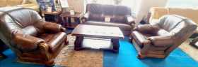 meble skórzane wypoczynkowe 3+1+1