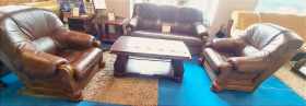 meble skórzane wypoczynkowe 3+1+1