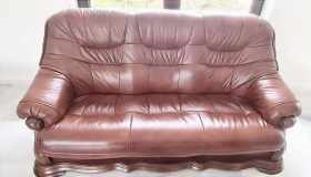 zestaw skórzany 3+2