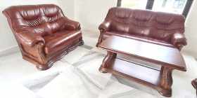 zestaw skórzany 3+2