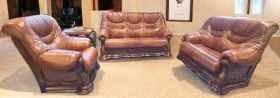 Meble skórzane 3+2+1