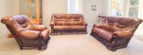 Meble skórzane 3+2+1