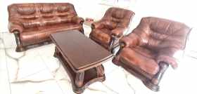 meble ze skóry 3+1+1