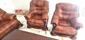 meble ze skóry 3+1+1