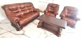 meble ze skóry 3+1+1