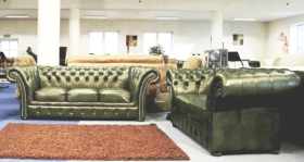 chesterfield zestaw skórzany 3+2