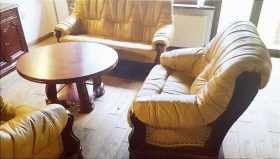 meble skórzane 3+2+1 mahoń