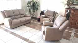 Meble ze skóry Madagaskar 3+1+1 Luksus od Żakpol