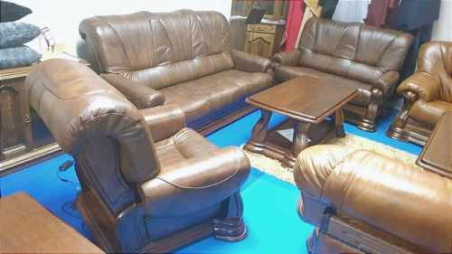 zestaw skórzany 3+2+1