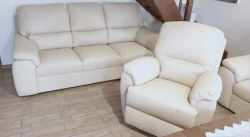 Meble ze skóry Korsyka 3 sofa + fotel Antalya Komfort i Styl