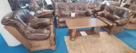 meble ze skóry klasyczne 3+2+1