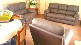zestaw skórzany 3+2 relax