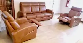 Zestaw mebli skórzanych